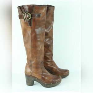 STUART WEITZMAN MCALLEN TALL BOOT Sadle Old West Leather $625.